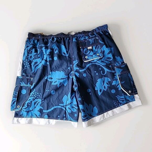 NWT Mossimo Supply Co Men's Board Shorts Size XXL Swim Trunks Floral Blue Beach - Picture 2 of 12